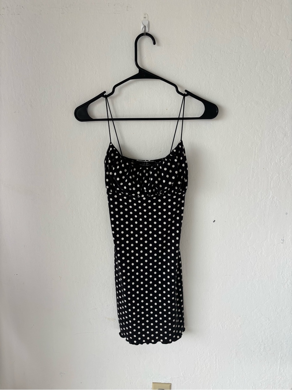 Black & White Polka Dot Spaghetti Strap Dress